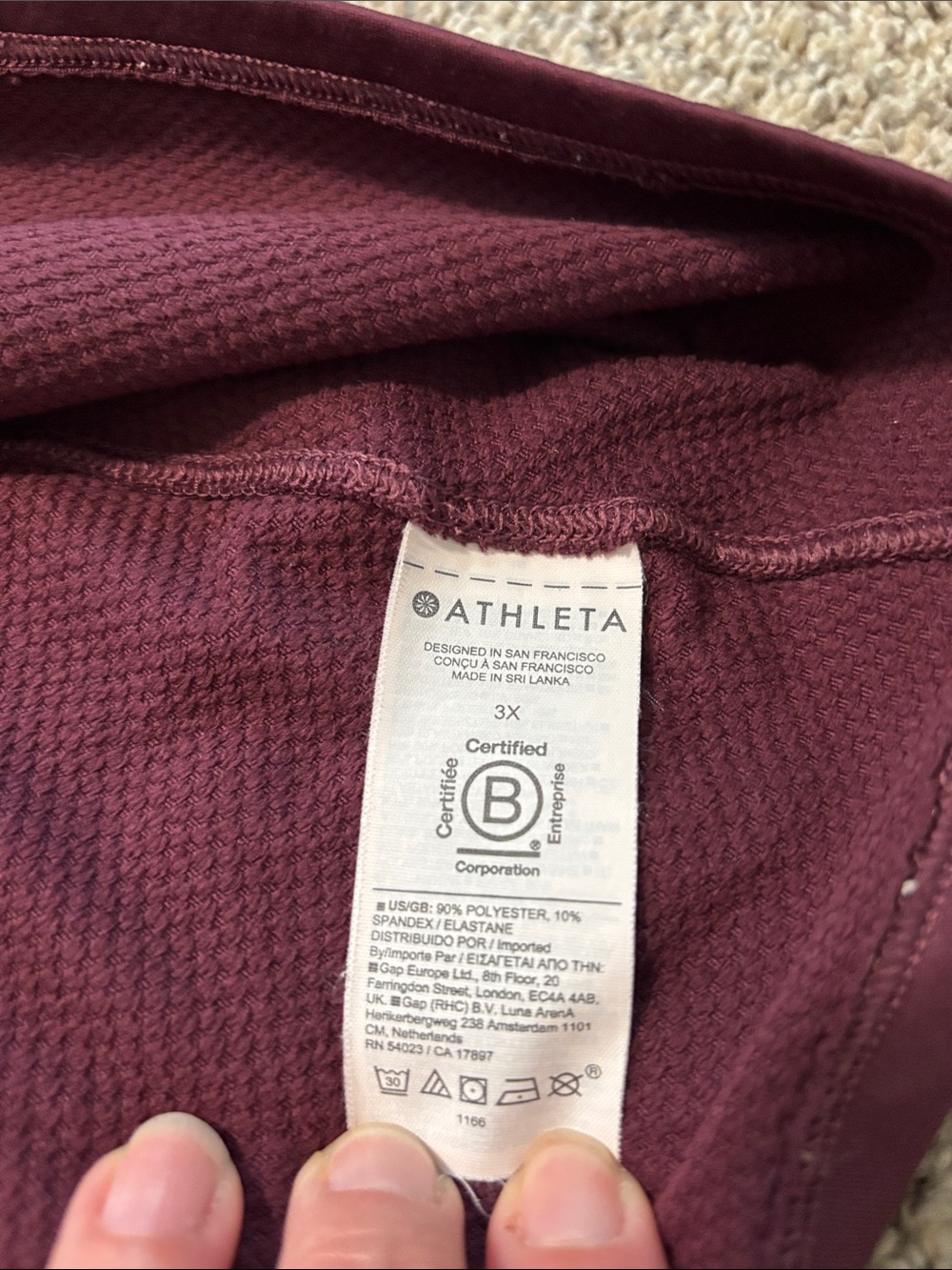Athleta 1/4 Pullover size 3X - Picture 3 of 5